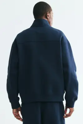 Sweat Loose Fit avec col zippé - Bleu marine — photo 3