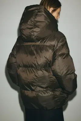 Doudoune en duvet - Marron foncé — photo 3