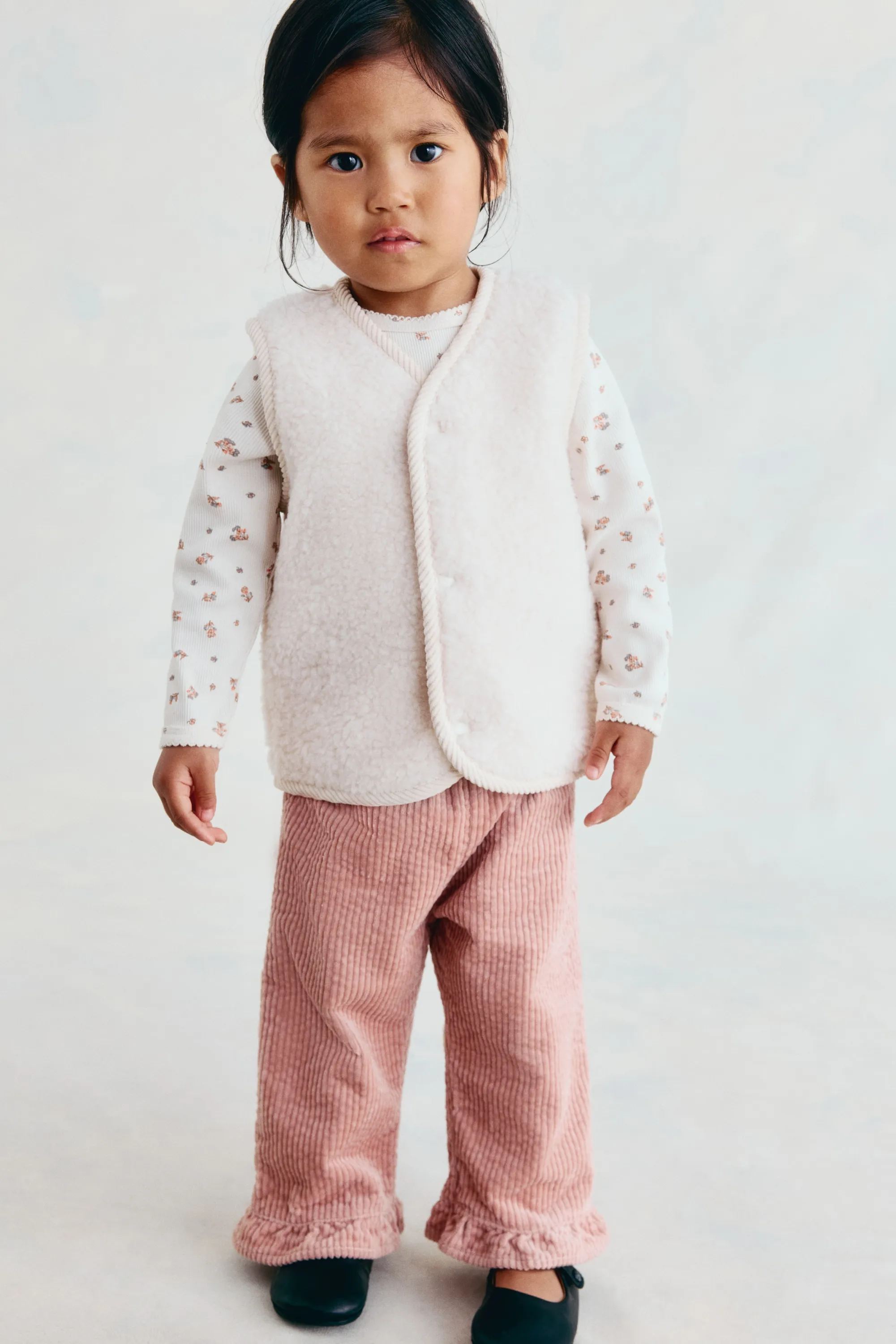 Veste sans manches en laine mélangée - Crème