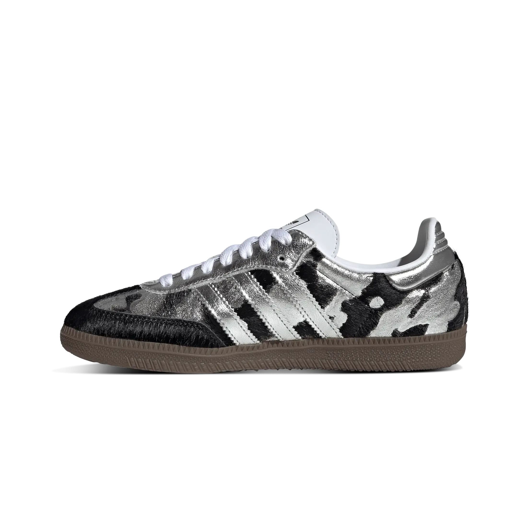 Adidas Samba OG Black Pony Hair Silver Metallic