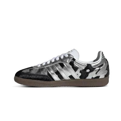 Adidas Samba OG Black Pony Hair Silver Metallic — photo 1
