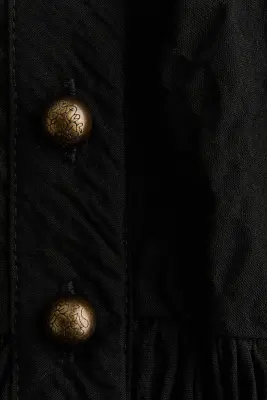 Blouse péplum en tissu texturé - Noir — photo 4