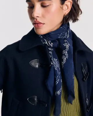 Foulard Noam toile de jeu bleu marine — photo 3