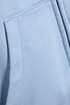 Sweat à capuche zippé ample - Bleu clair délavé — photo 5