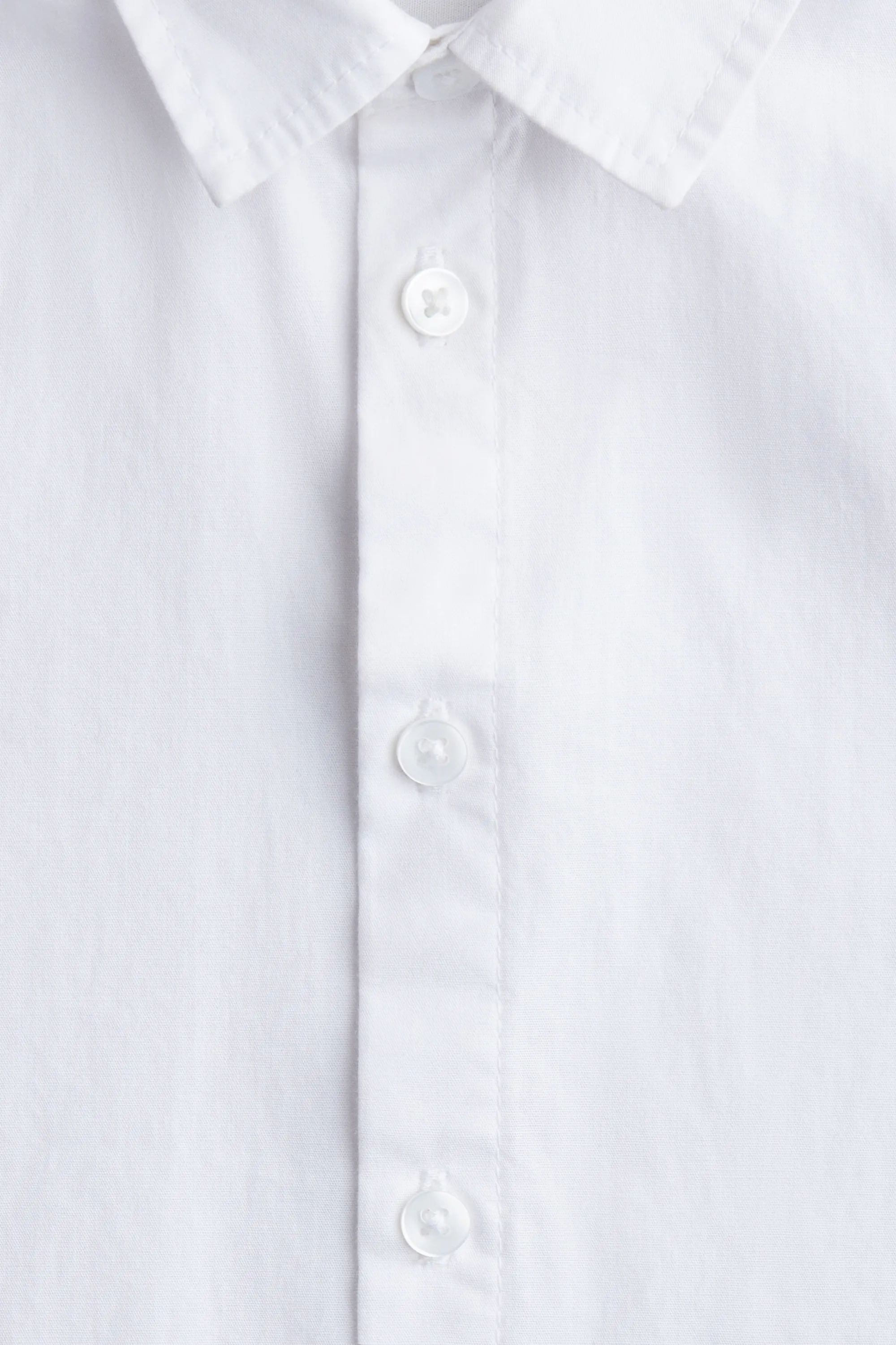 Chemise en popeline de coton - Blanc