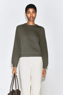 SWEAT EN COTON - BRUN — photo 2