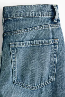 Mom High Waist Ankle Jeans - Bleu denim foncé — photo 5