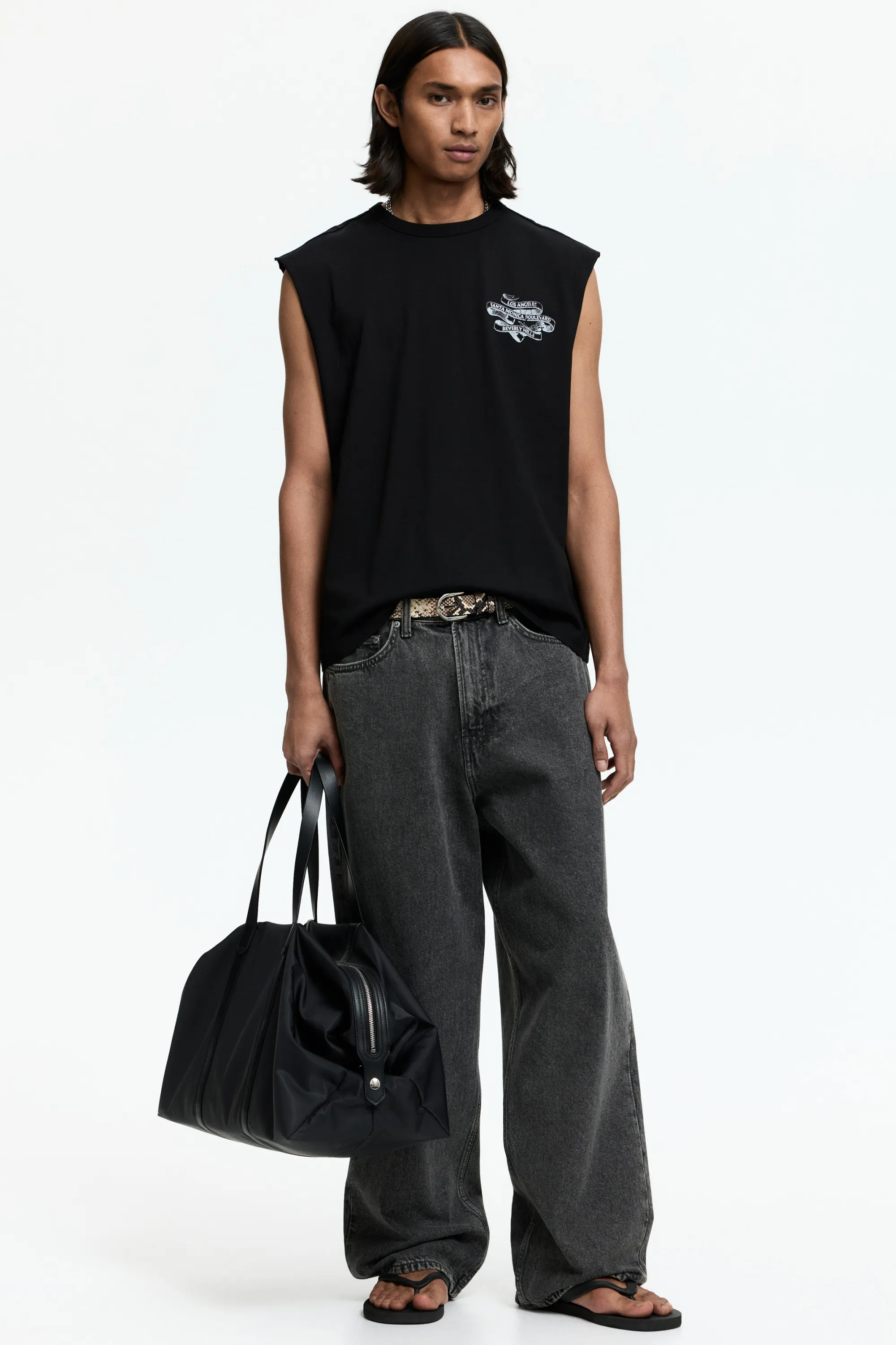 Débardeur imprimé Loose Fit - Noir/Los Angeles