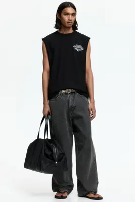 Débardeur imprimé Loose Fit - Noir/Los Angeles — photo 1