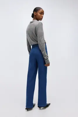 Straight High Jeans - Bleu denim — photo 2