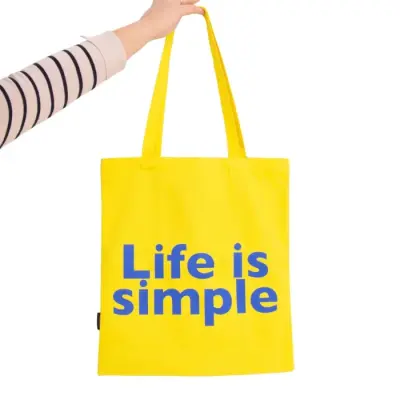 Tote Bag Life is Simple Jaune — photo 1