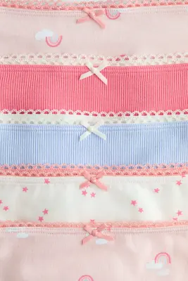 5-pack cotton briefs - Rose clair/bleu clair — photo 2