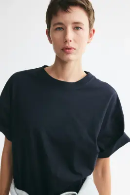 T-shirt oversize - Navy blue — photo 1