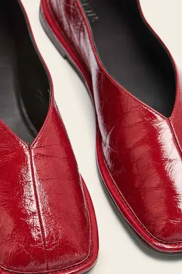 Ballerines Elise vernis froissé rouge — photo 3