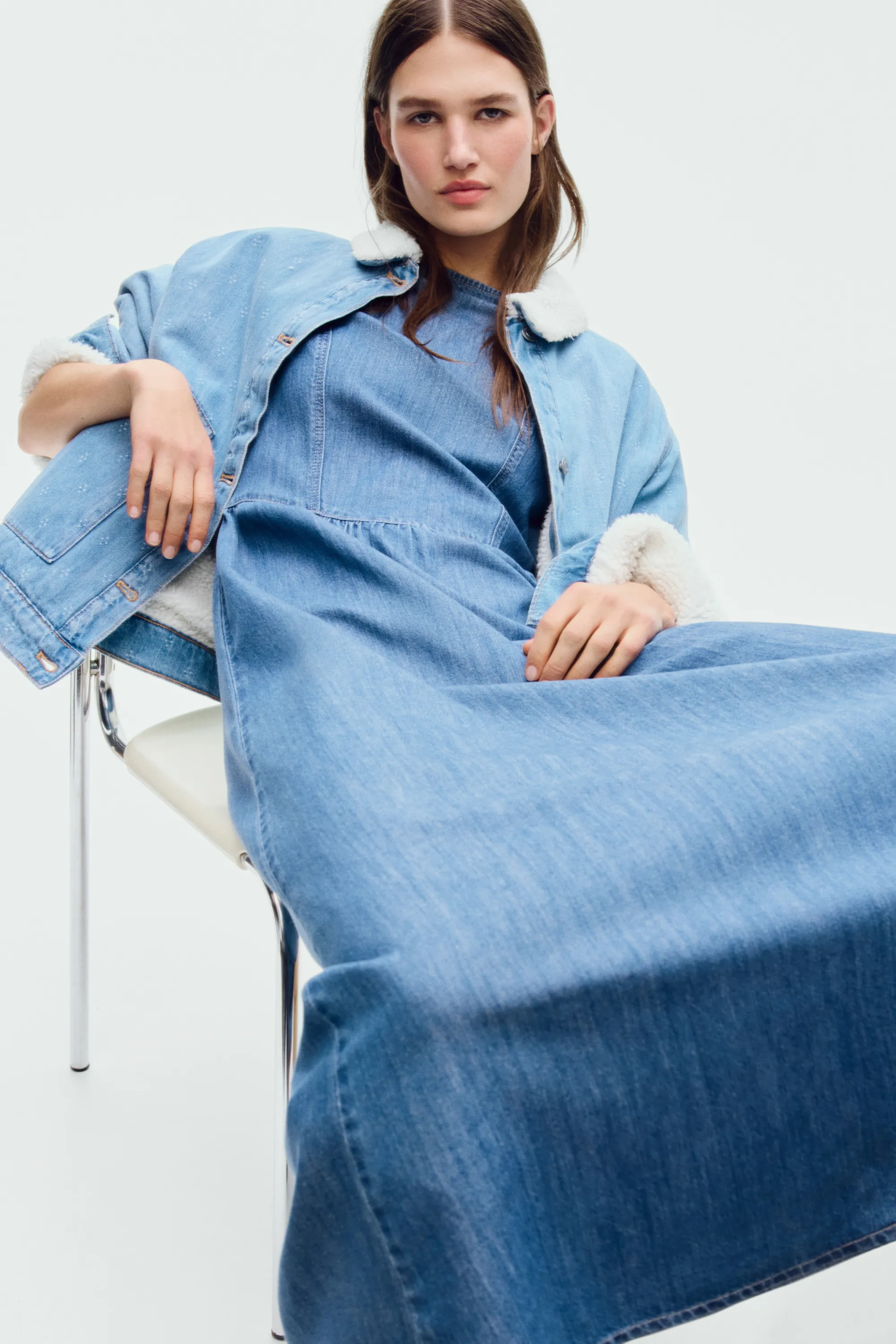 Robe maxi en denim - Bleu denim