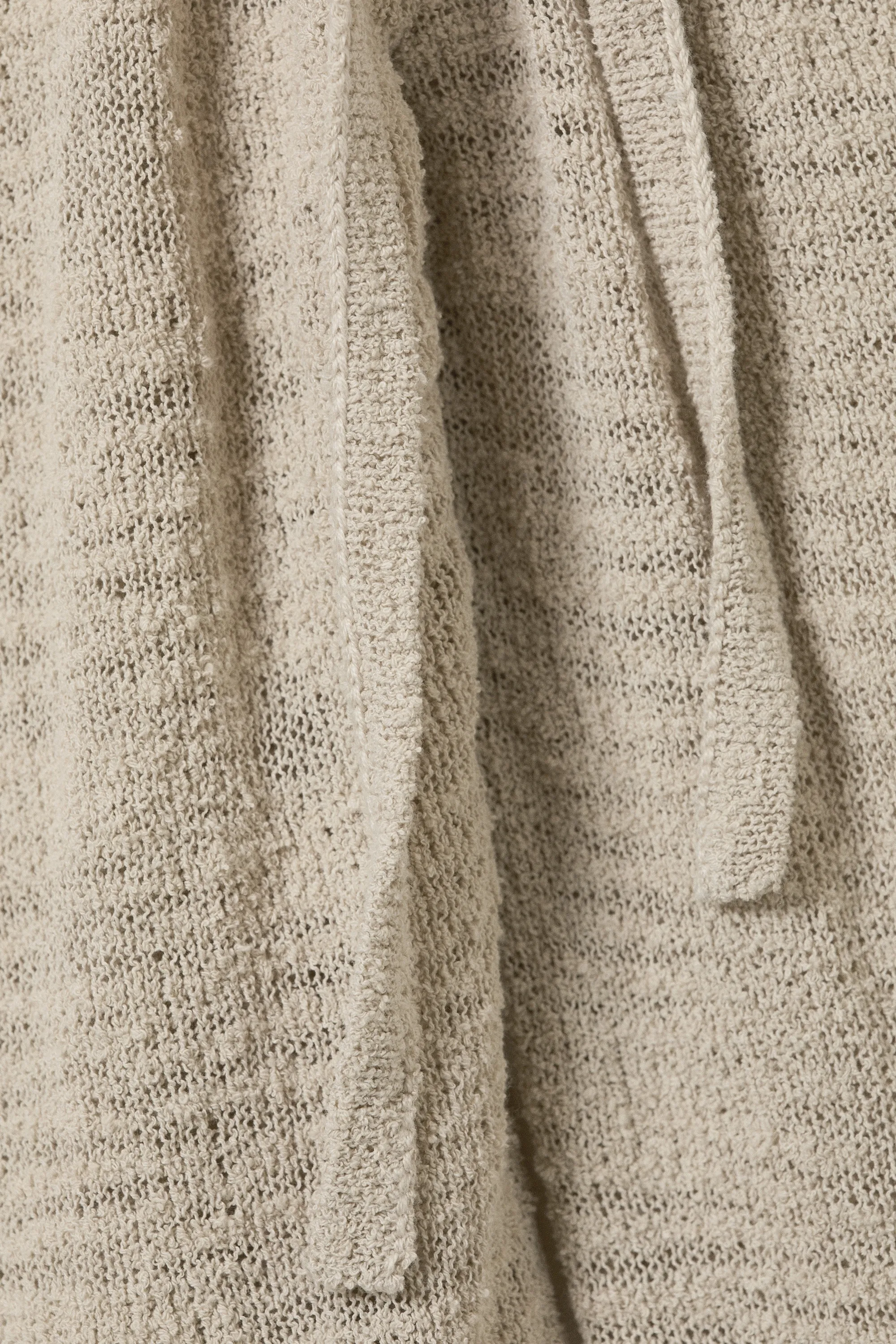 Pull en maille à nouer asymétrique - Taupe clair