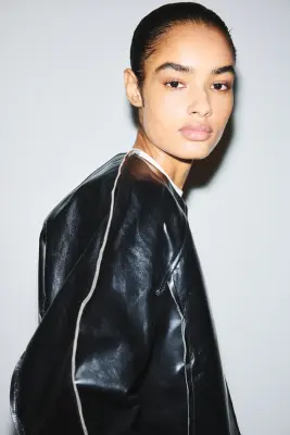 Veste en cuir KW - Noir — photo 3