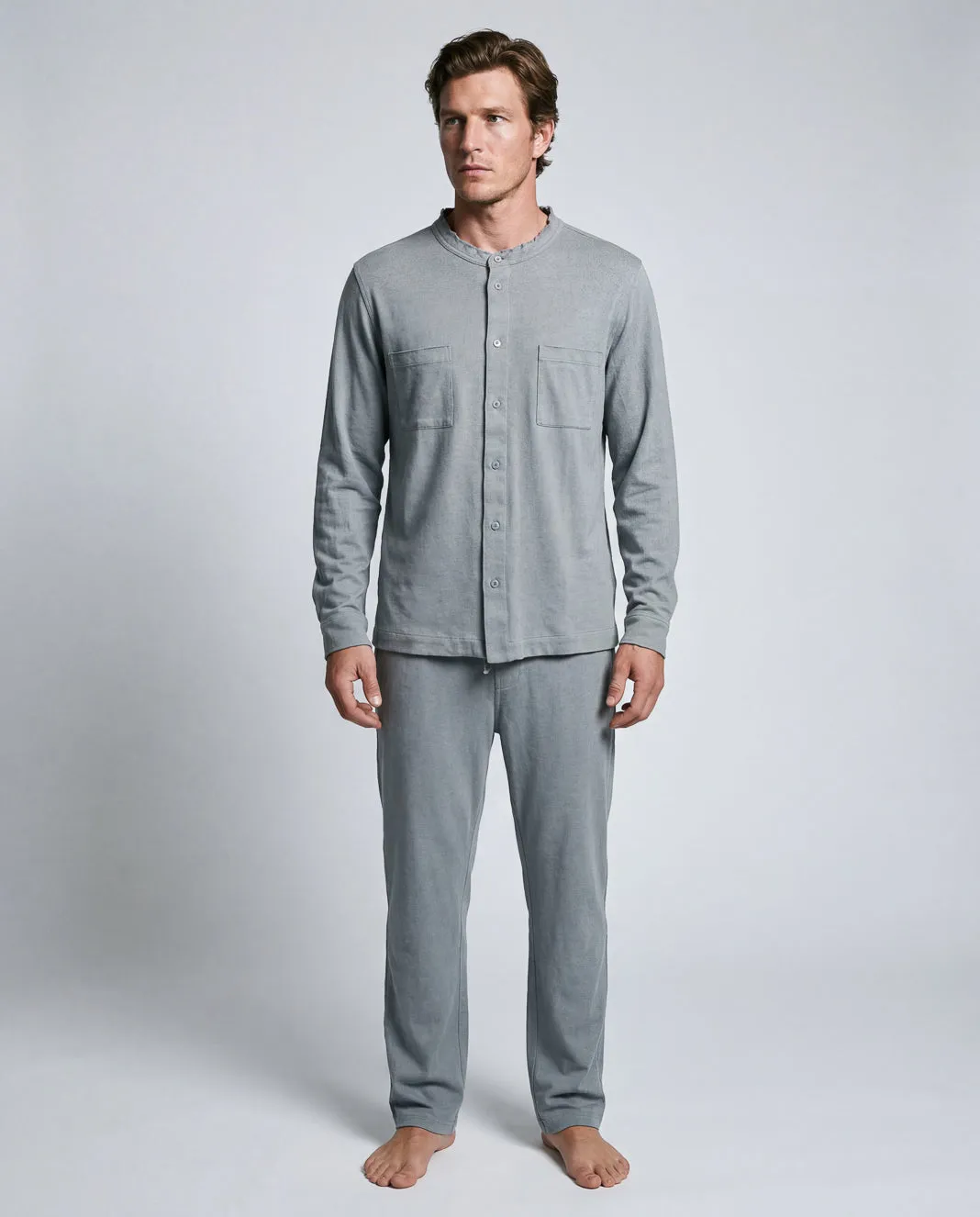 Pantalon Gris en Coton / Lin