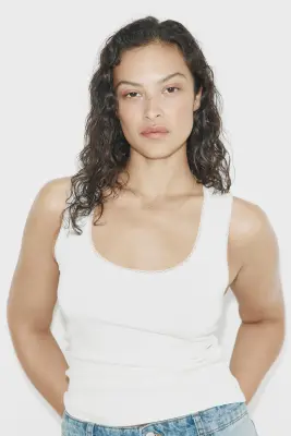 Débardeur avec dentelle - Blanc — photo 1