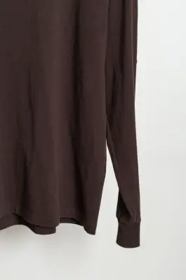Comoli – Cotton Jersey Long-Sleeve T-Shirt E03-05009 – BROWN — photo 5