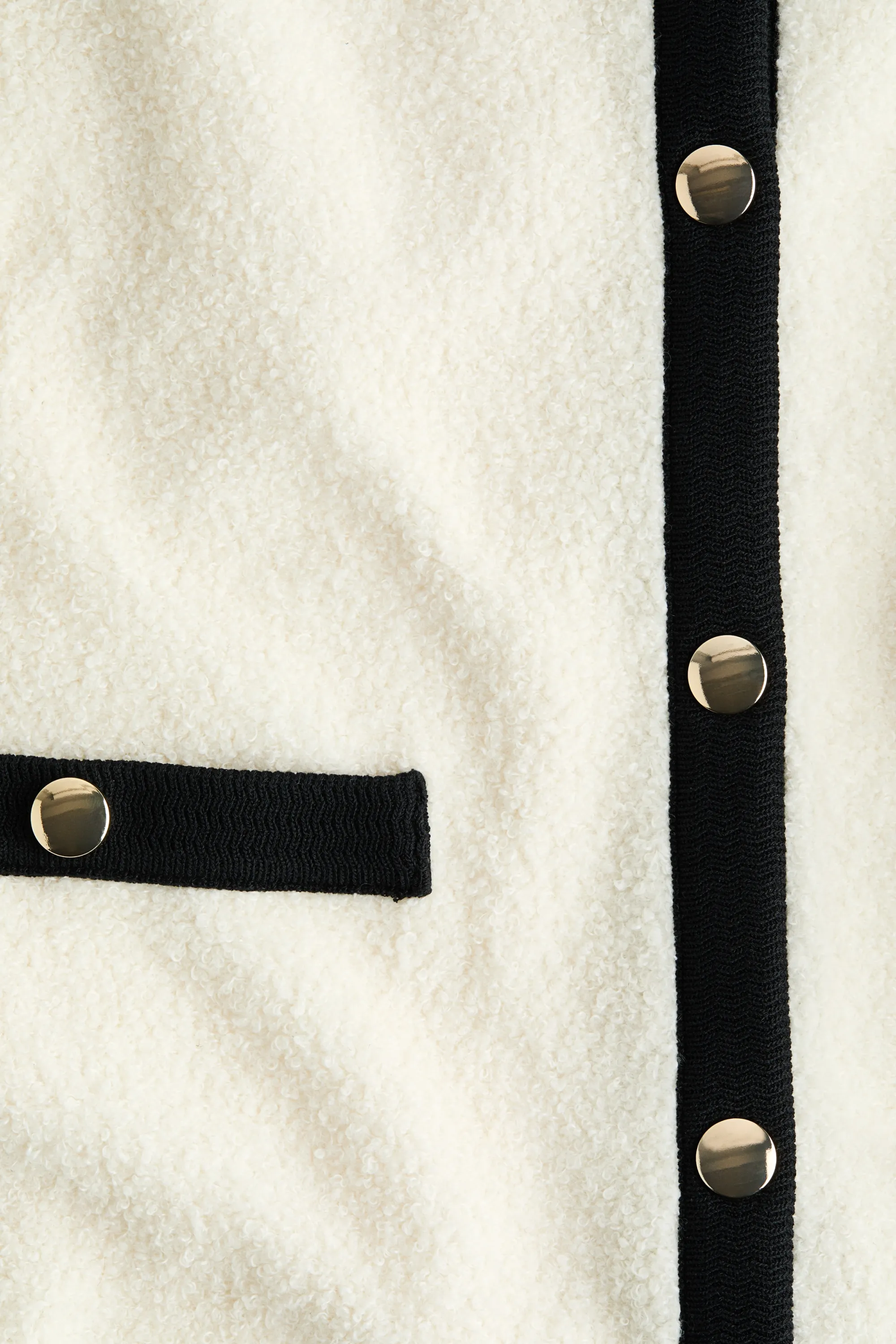 Veste en tissu Teddy bear - Crème/noir