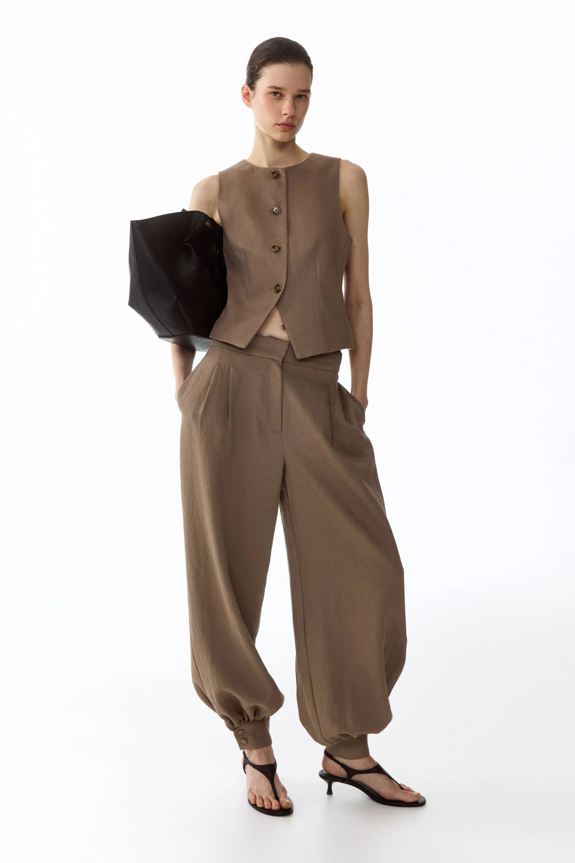 Gilet sans manches - Beige foncé