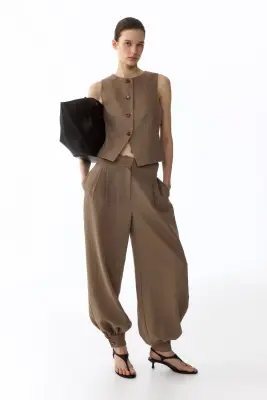 Gilet sans manches - Beige foncé — photo 1