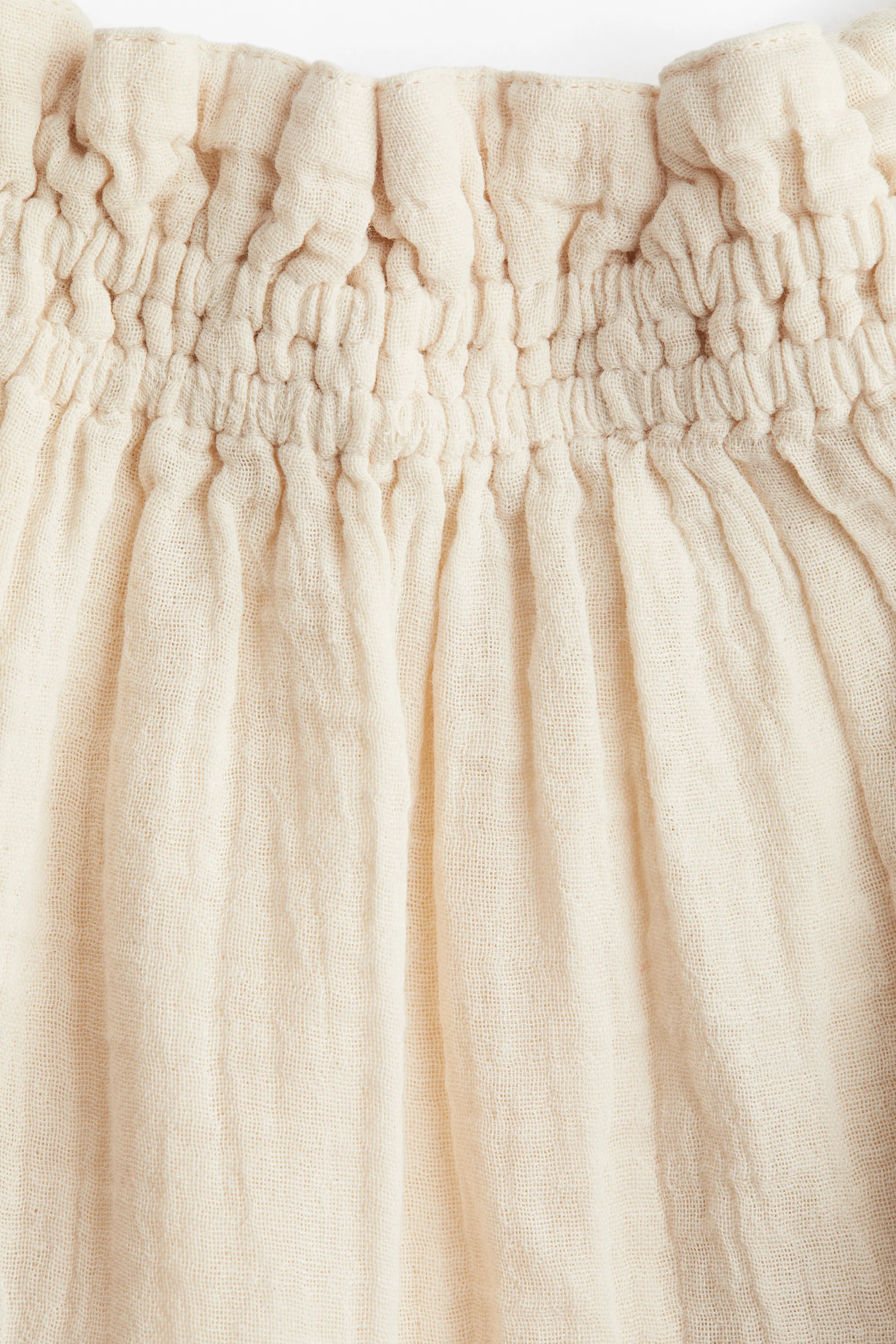 Robe à bretelles fines en mousseline - Beige clair