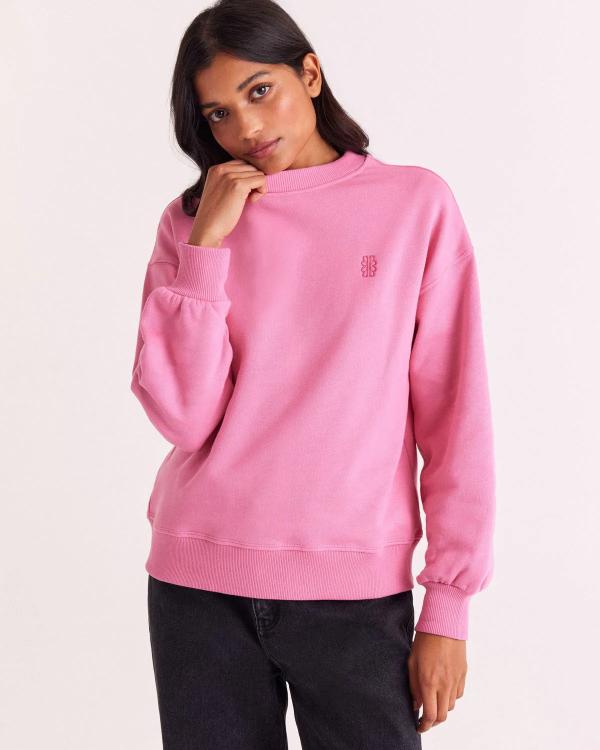 Sweat-shirt Virgile rose vif