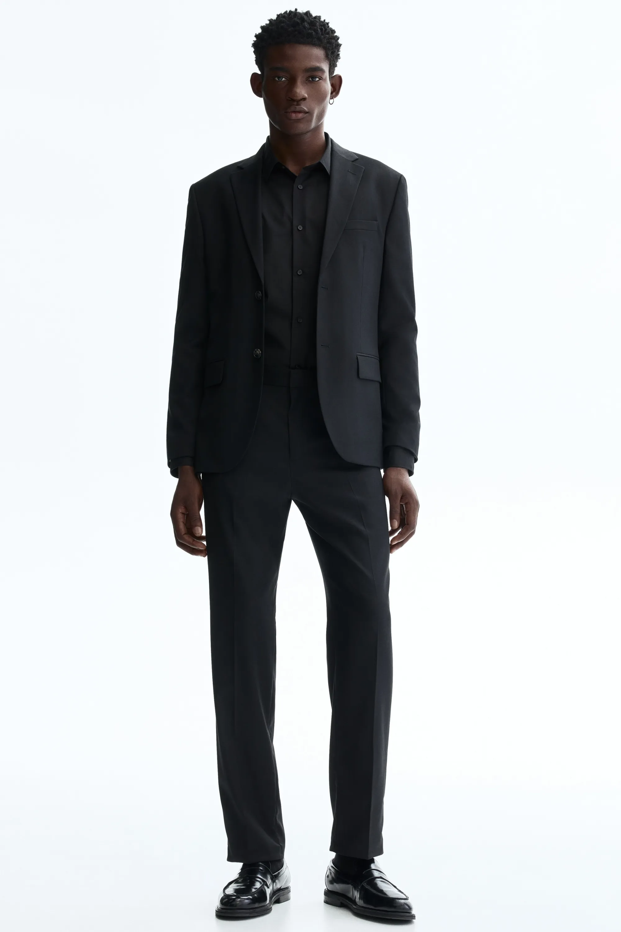 Chemise Regular Fit repassage facile - Noir