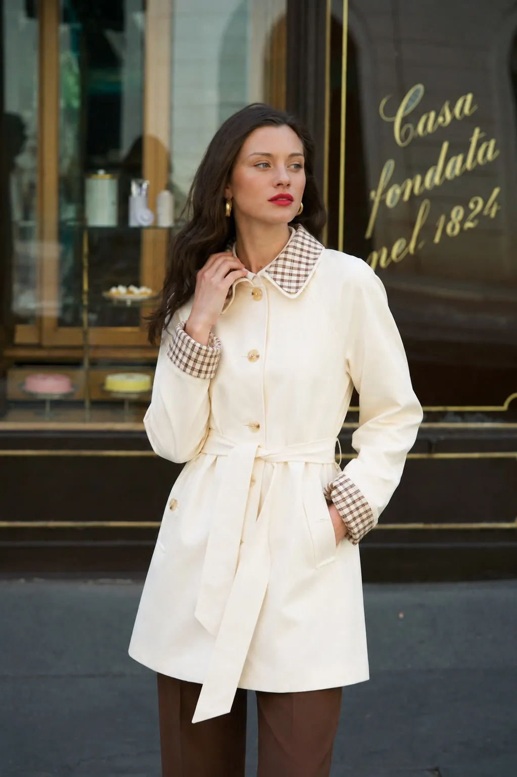 Charlie Short Trenchcoat - Cream