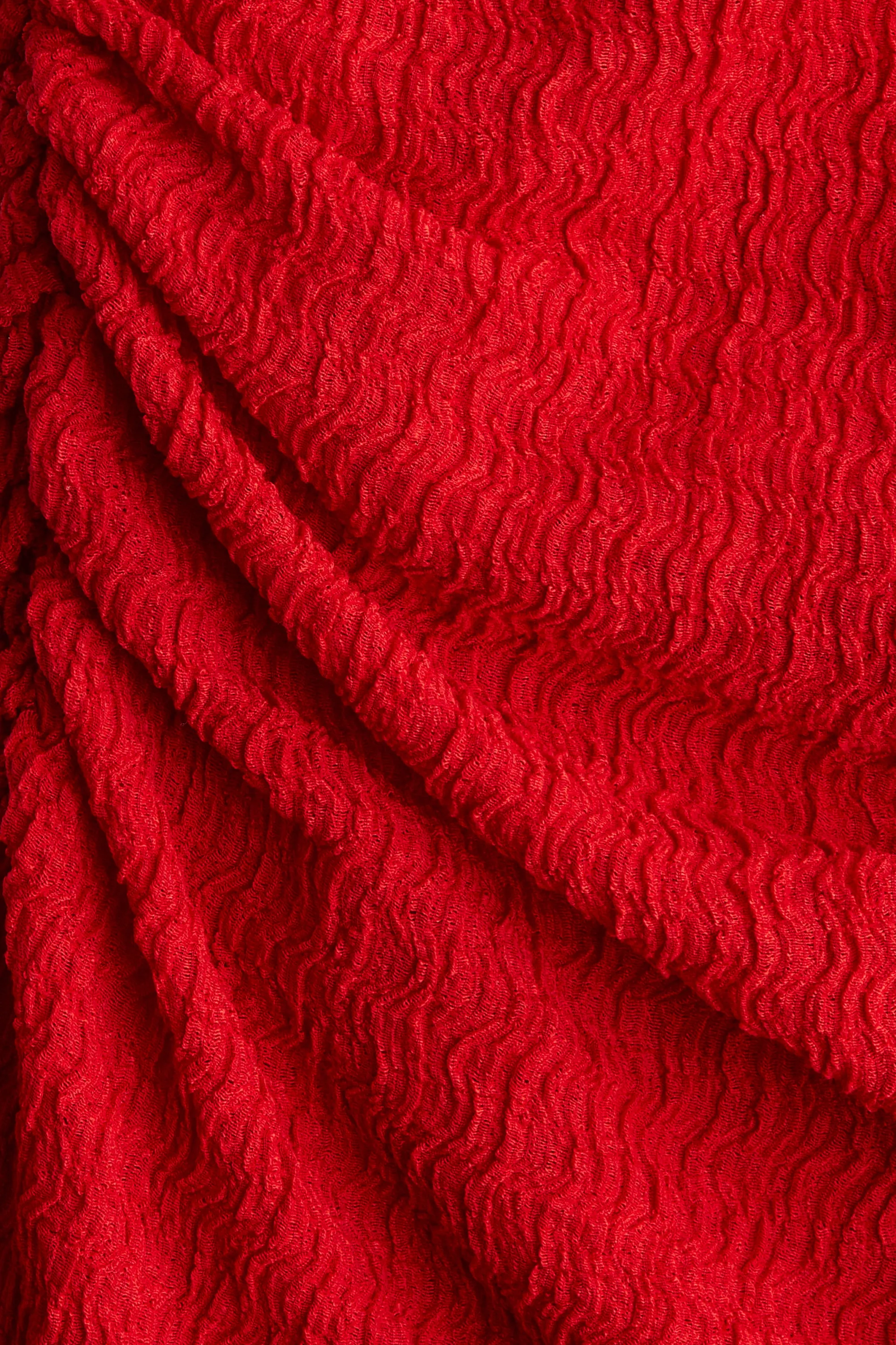 Robe moulante à effet drapé - Rouge