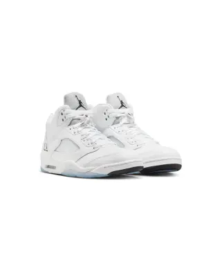 Air Jordan 5 Retro White Black Metallic Silver — photo 2