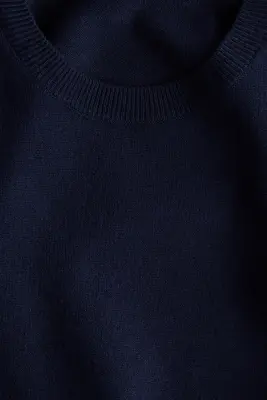 Pull à manches bouffantes - Bleu marine — photo 4