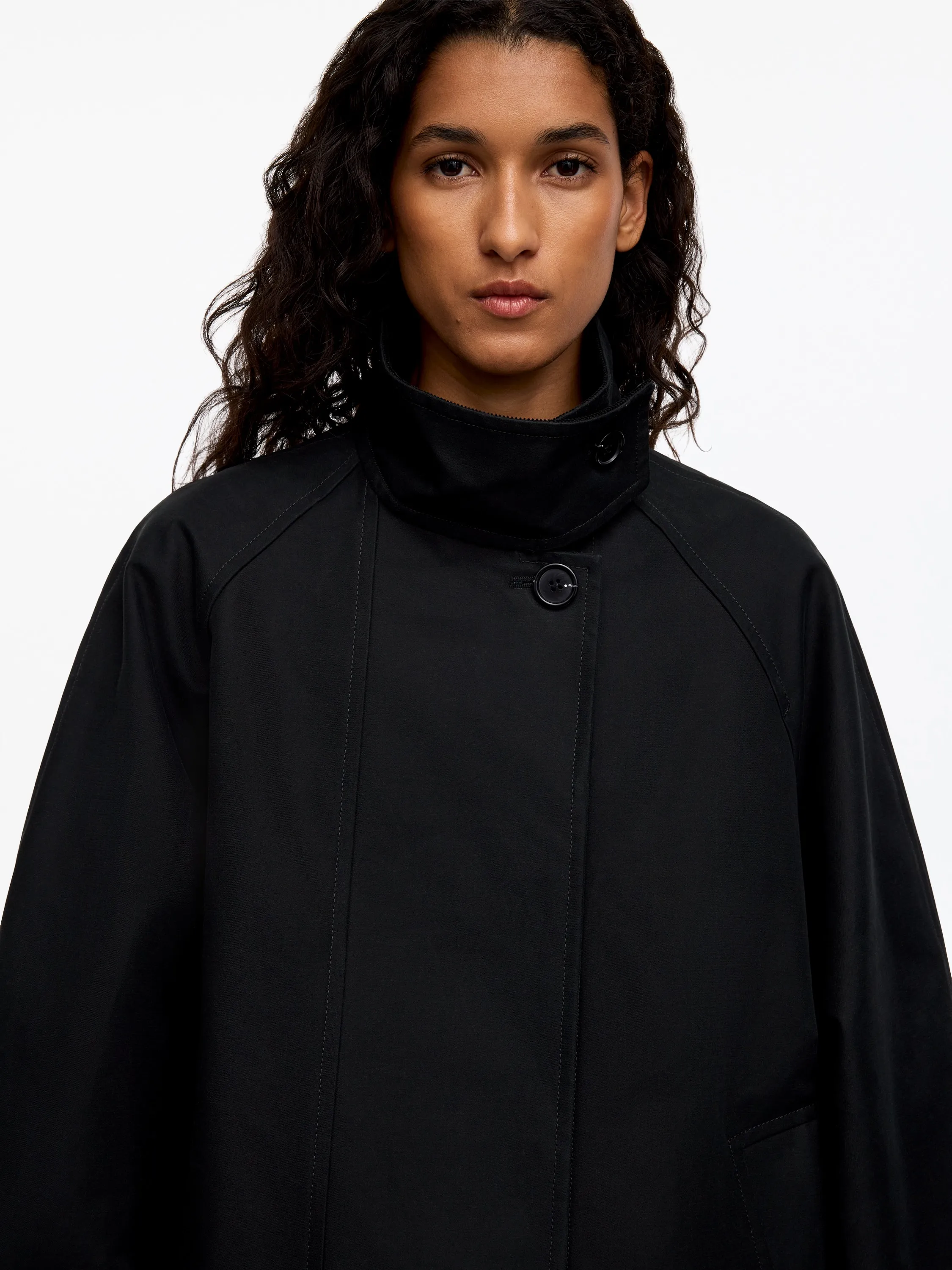 Veste avec col en velours côtelé - Noir