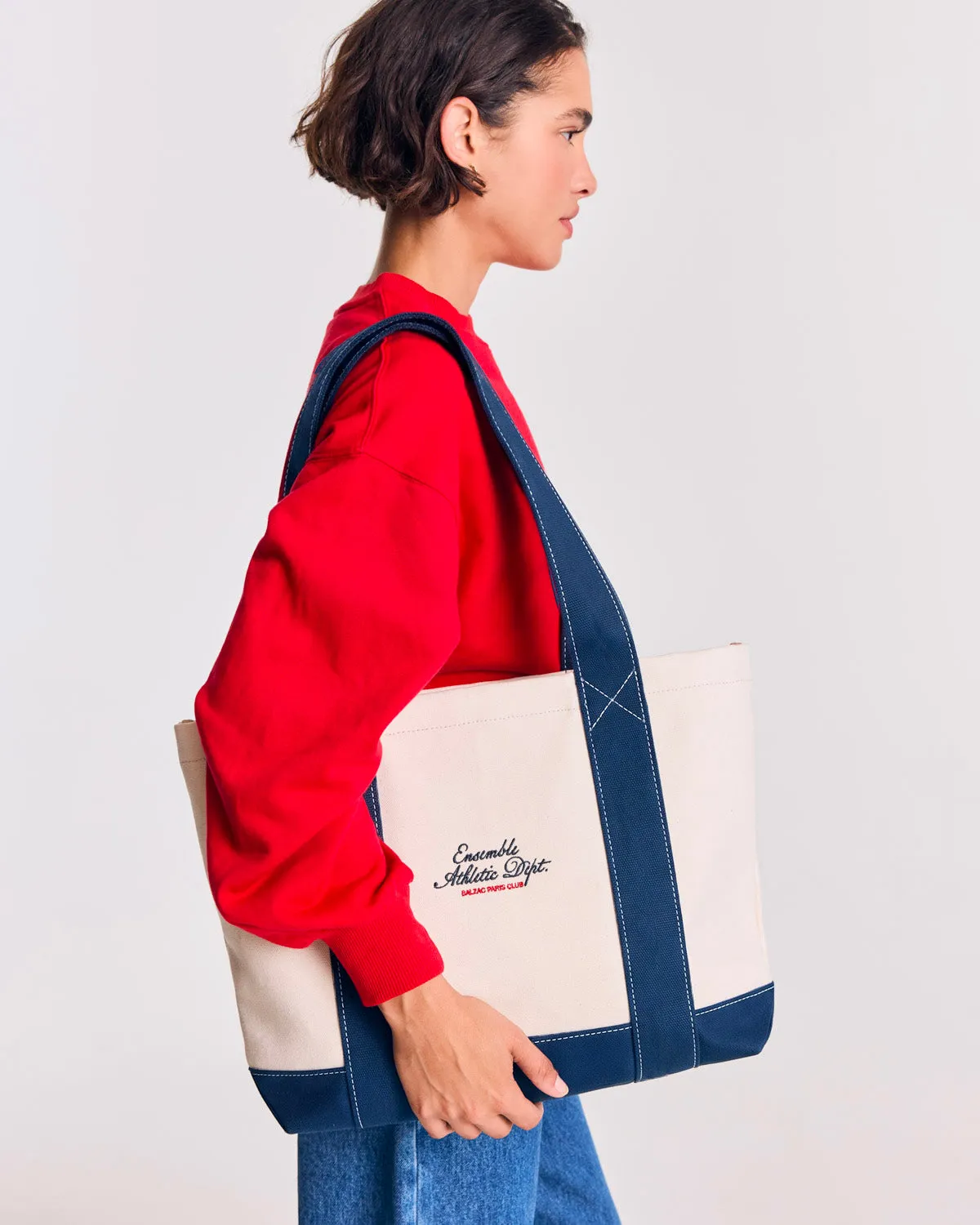 Cabas Ensemble écru et marine