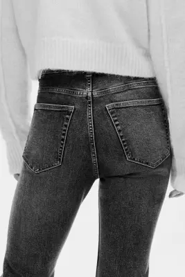 Flared High Jeans - Bleu denim — photo 3
