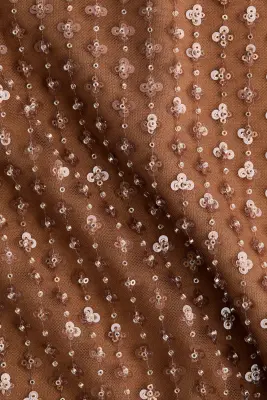 Robe en mesh à sequins - Marron — photo 4