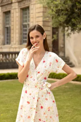 Melissa Wrap Dress - Easter print — photo 2