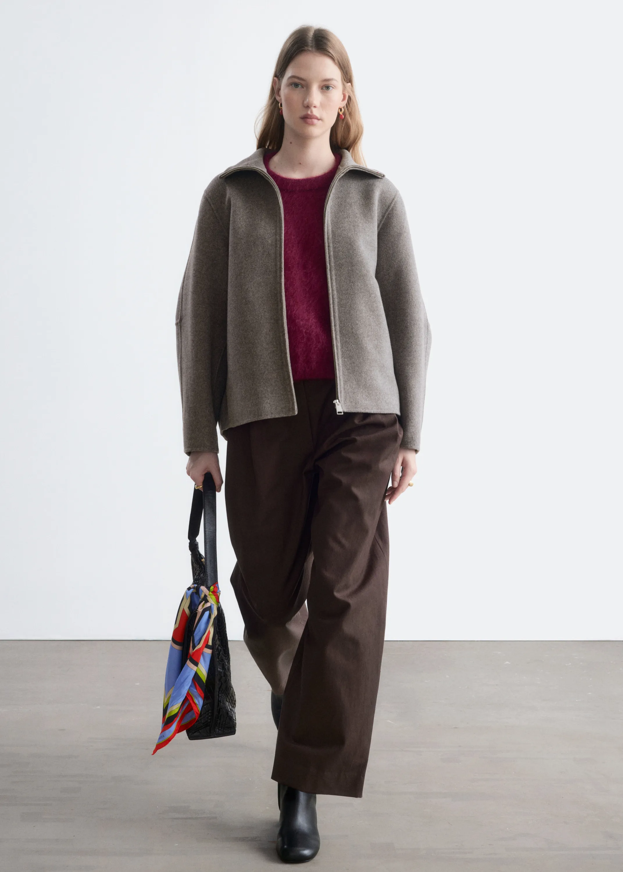 Veste doublée - Taupe