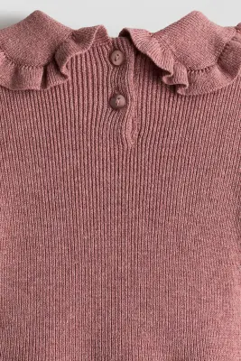 Robe en maille de coton - Rose ancien — photo 5