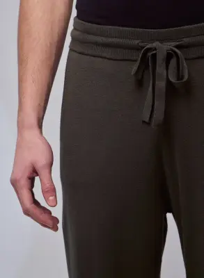 Pantalon Vert en Coton organique / Elasthanne — photo 4