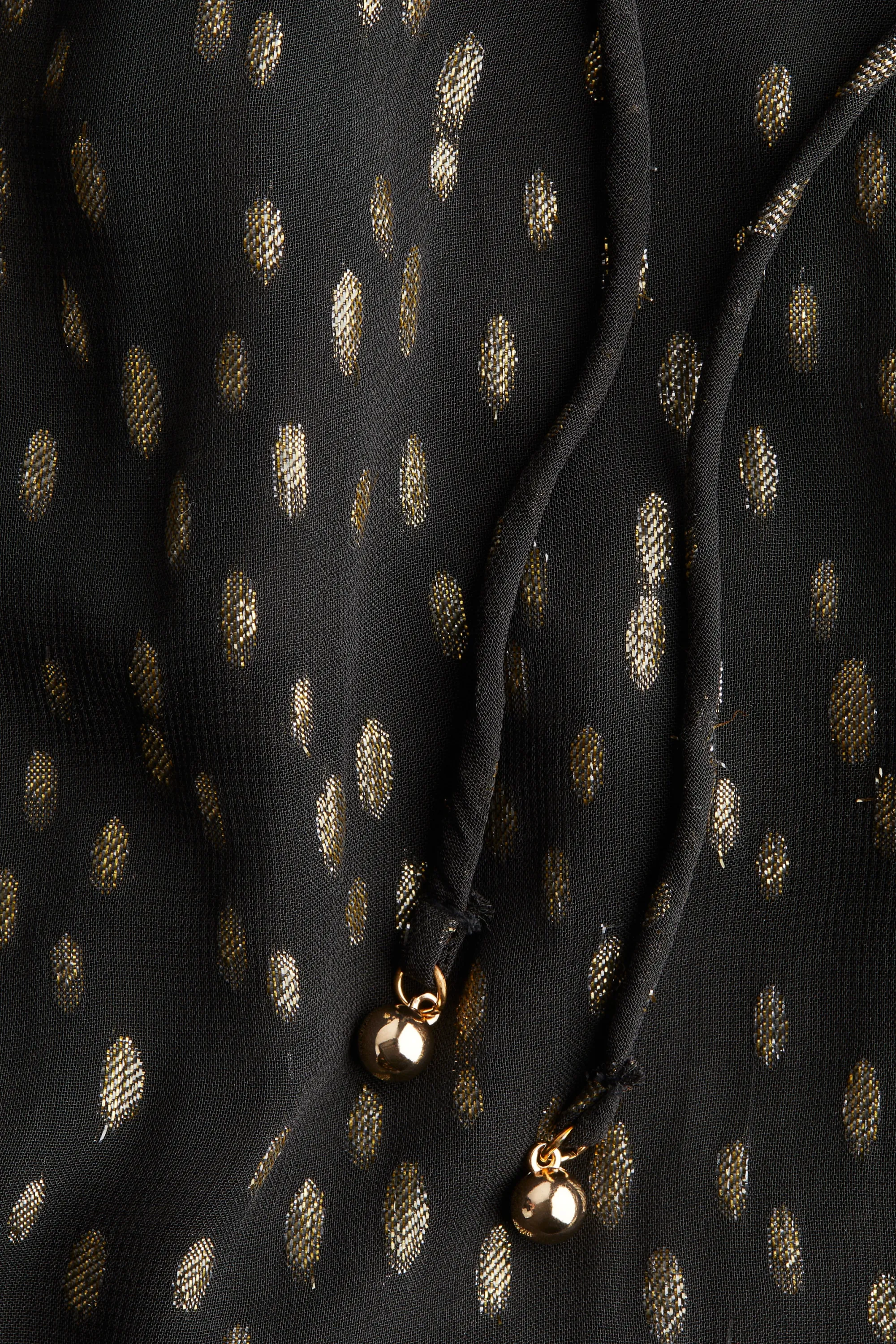 Robe maxi à motif - Noir