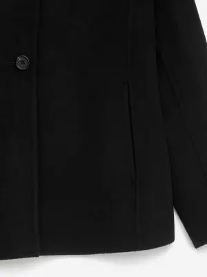 Blazer en laine doublée mélangée - Noir — photo 3