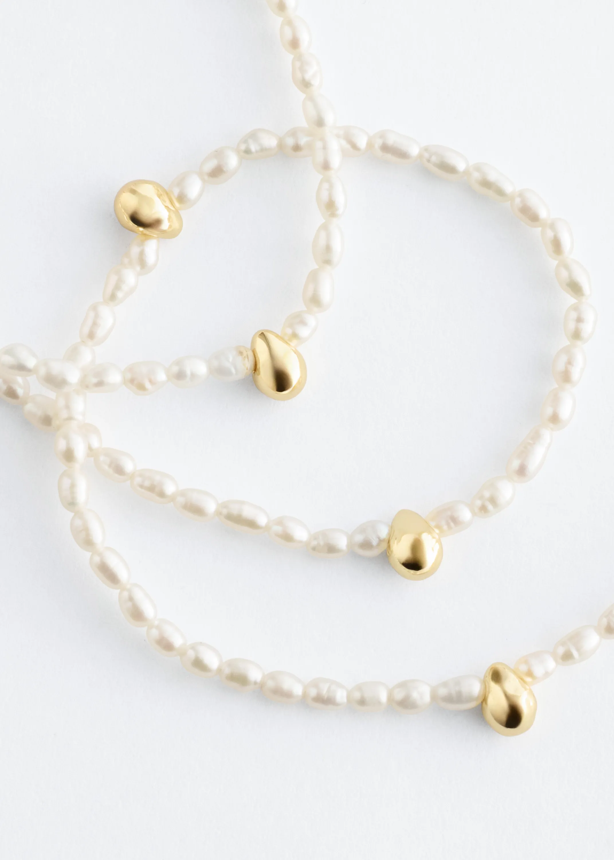 Collier de perles de culture - Blanc/Doré