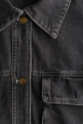 Veste oversize en denim - Gris denim — photo 5