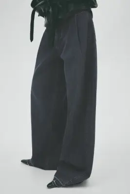 Jean à jambes larges - Bleu denim — photo 2