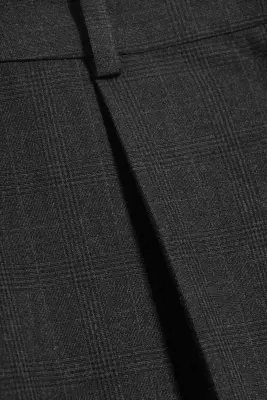 Pantalon de costume large taille basse - Gris foncé à carreaux — photo 4