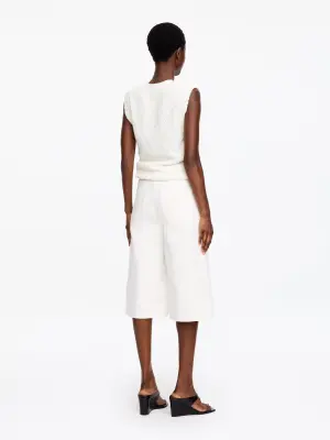 Gilet en maille bouclée - Blanc — photo 1