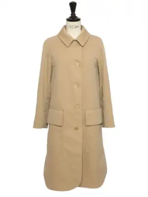Trench droit camel beige doublure laine grise 100% Prix boutique 2200€ Taille XS — photo 1